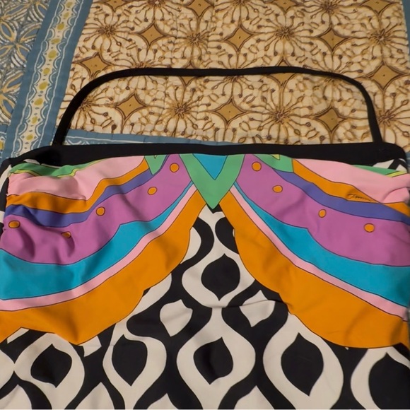 Trina Turk Balboa Bandeau one pc swimsuit, sz 10, gently used. - Picture 3 of 9